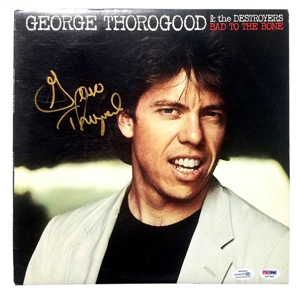 George Thorogood Signed "Bad to the Bone" Album Cover (ACOA)