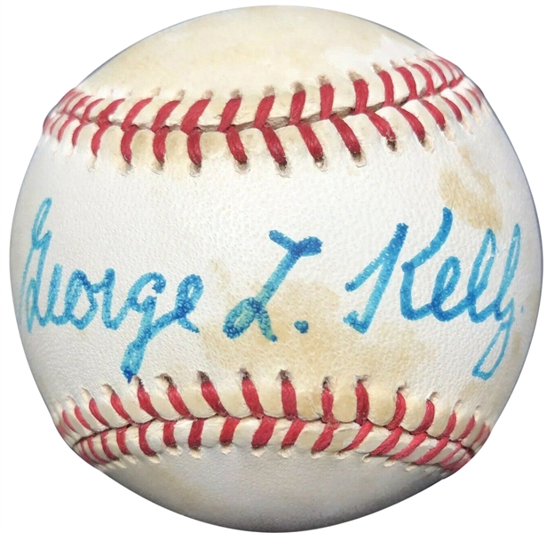 George L. Kelly Rare Single Signed ONL Baseball (PSA/DNA)