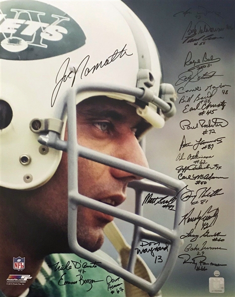 1969 New York Jets Team Signed 16" x 20" Photo (Steiner)