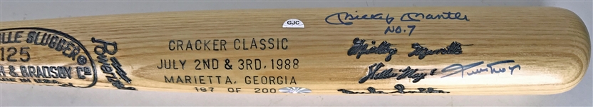 Mickey Mantle, Willie Mays & Duke Snider Signed Baseball Bat PSA/DNA MINT 9!