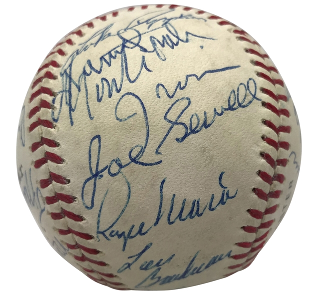 MLB Legends Multi-Signed Baseball w/ Maris, Mantle, Aaron & Many More! (JSA)