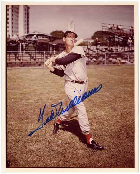 Ted Williams Signed 8" x 10" Color Photograph (Beckett/BAS)
