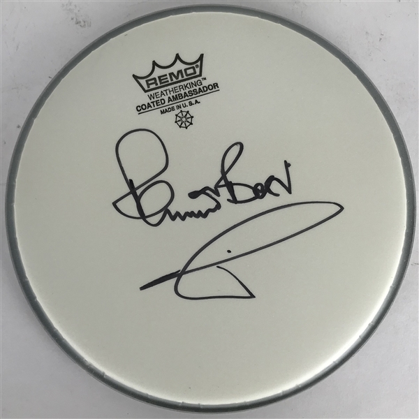 The Beatles: Pete Best Signed 8" Drumhead (Beckett/BAS Guaranteed)