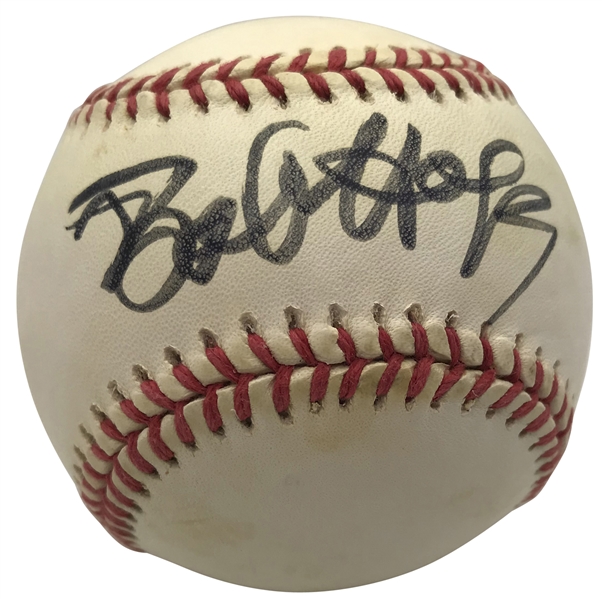 Bob Hope Rare Single Signed ONL Baseball (PSA/DNA)