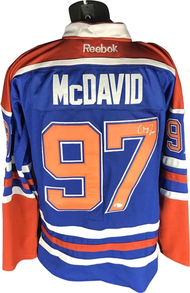 Connor McDavid Signed CCM Oilers Jersey (Beckett/BAS)