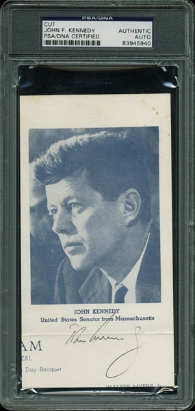 President John F. Kennedy Choice Signed Program Cut (PSA/DNA Encapsulated)
