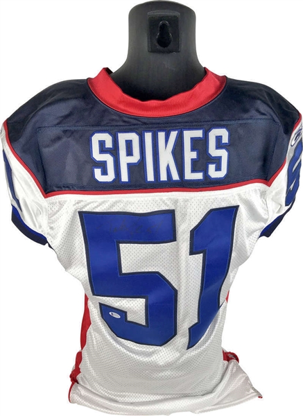 Takeo Spikes Game Issued & Signed Buffalo Bills Jersey (BAS/Beckett)