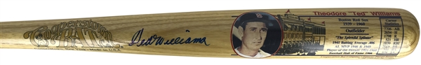 Ted Williams Signed Cooperstown Collection Baseball Bat w/ Superb Signature (Beckett/BAS Guaranteed)