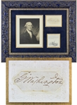 George Washington Choice Ink Signature in Custom Framed Display (Beckett/BAS)