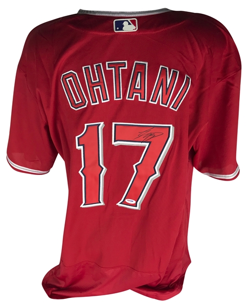 Shohei Ohtani Signed Los Angeles Angels Red Alternate Jersey (PSA/DNA)