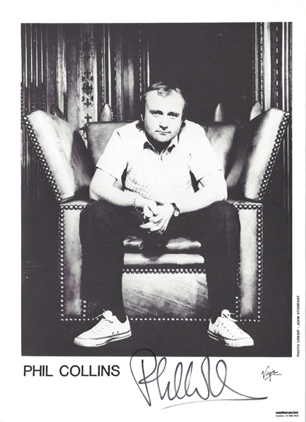 Phil Collins Signed 5" x 7" Publicity Photograph (Beckett/BAS Guaranteed)