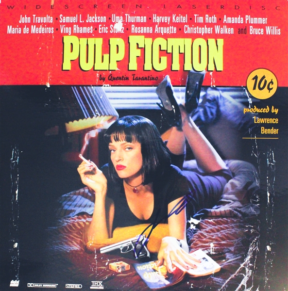 John Travolta Signed "Pulp Fiction" Laser Disc (Beckett/BAS Guaranteed)