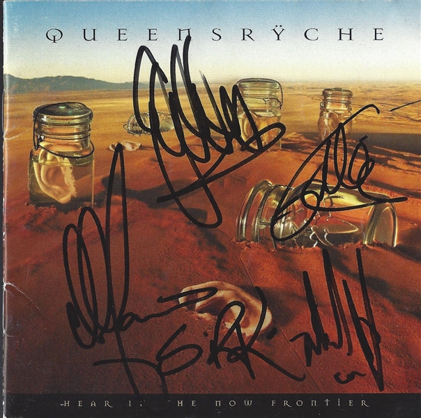 Queensryche Signed "Hear In The Now Frontier" CD Cover (Beckett/BAS Guaranteed)