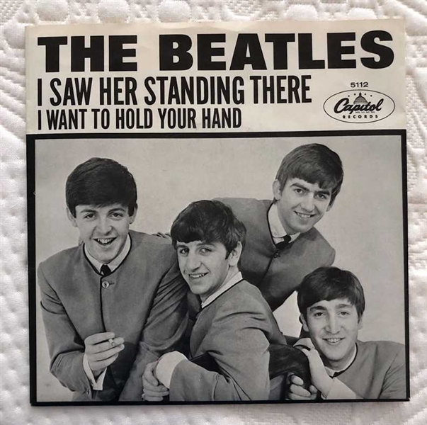 The Beatles Rare 45 RPM "I Saw Her Standing There/I Want To Hold Your Hand" 7-Inch Single