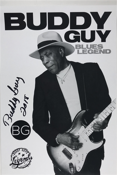 Buddy Guy Signed 13" x 19" Promotional Poster for Legends Blues Club (Beckett/BAS Guaranteed)