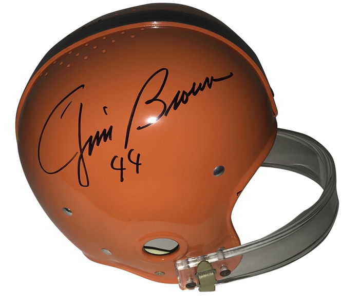 Jim Brown Signed Suspension Style Browns Full-Size Helmet (JSA)