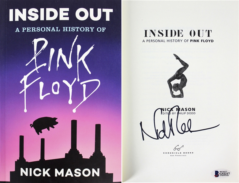 Pink Floyd: Nick Mason Signed "Inside Out" Softcover Book (Beckett/BAS)