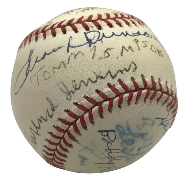 Negro League Greats Signed OAL Baseball w/ Fields, Lockett & Others (PSA/DNA)