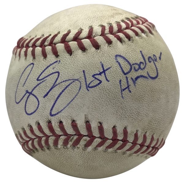 Corey Seager Signed & Game Used OML Baseball from 9-18-15 Game vs. PIT :: Seagers 1st Dodger Stadium HR! (JSA & MLB Holo)