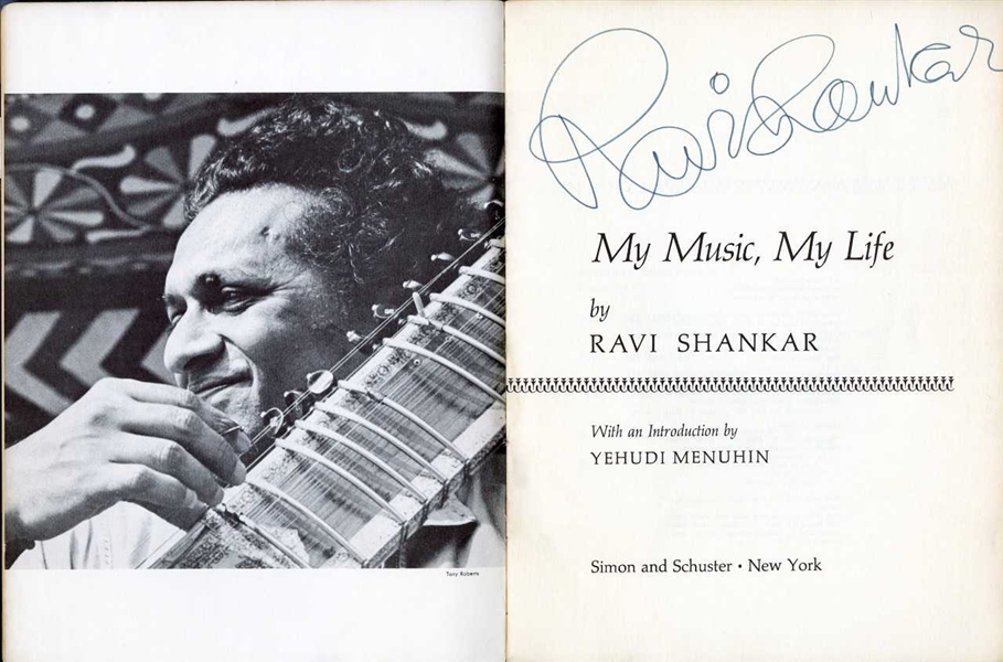 Ravi Shankar Signed Hardcover Book: "My Music, My Life" (Beckett/BAS Guaranteed)