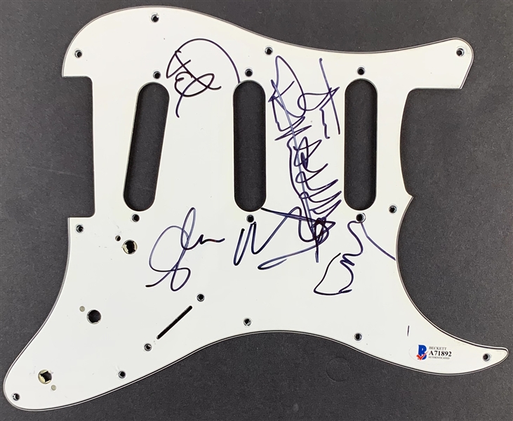 The Sex Pistols Group Signed Stratocaster Style Electric Guitar Pickguard (Beckett/BAS LOA)