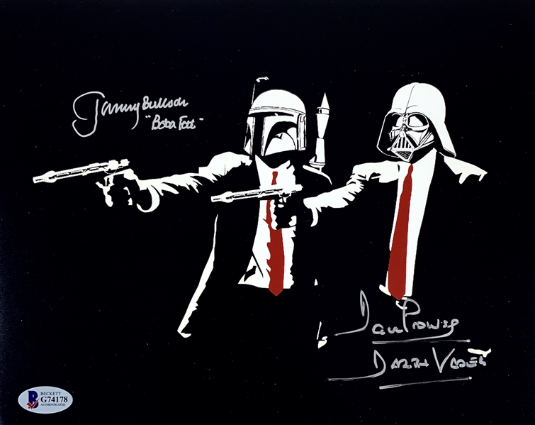 Star Wars: David Prowse & Jeremy Bulloch Unique Signed "Pulp Fiction" Style 8" x 10" Photo (Beckett/BAS COA)