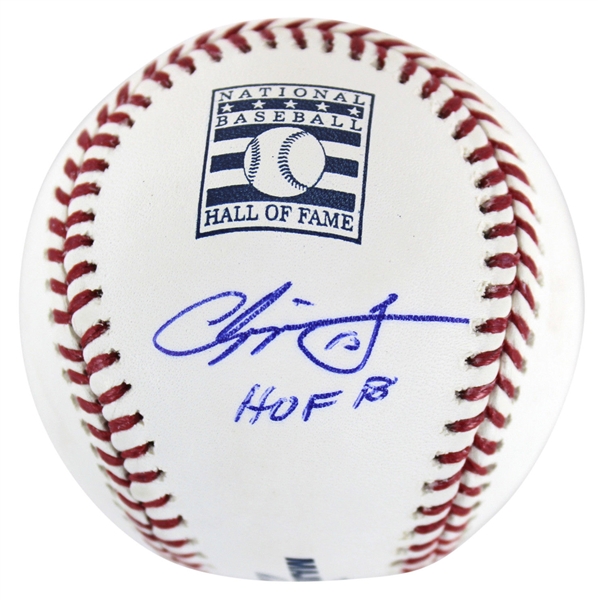 Chipper Jones Signed OML Hall of Fame Logo Baseball (PSA/DNA)