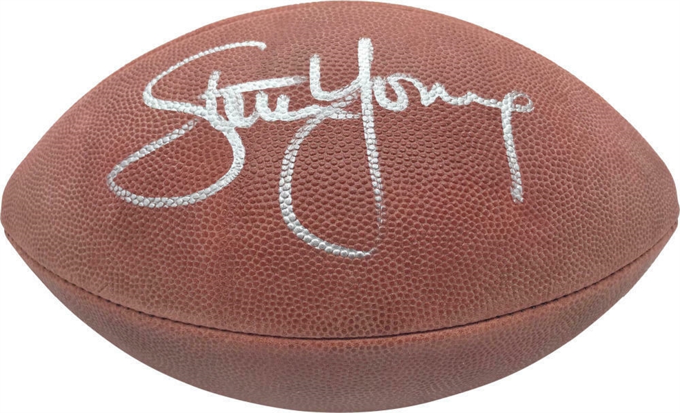 Steve Young Signed Wilson Official NFL Leather Football (Beckett/BAS)