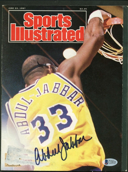 Kareem Abdul-Jabbar Signed June 1987 Sports Illustrated Magazine (Beckett/BAS)