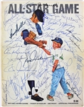 1971 All Stars Multi-Signed Official Game Program w/ 40+ Signatures incl. Thurman Munson (JSA)