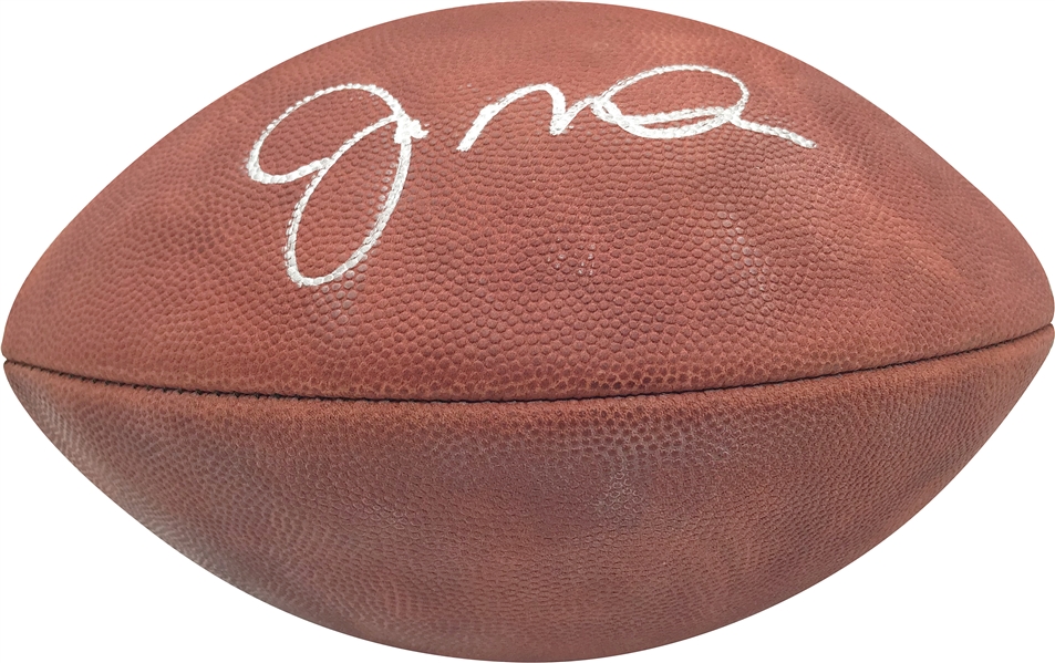 Joe Montana Signed Leather NFL Football (JSA)