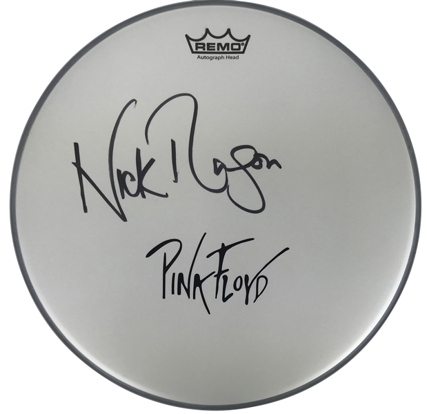 Pink Floyd: Nick Mason Signed 12" Remo Drumhead w/ Full Name-Autograph! (Beckett/BAS Guaranteed & Floyd Authentic LOA)
