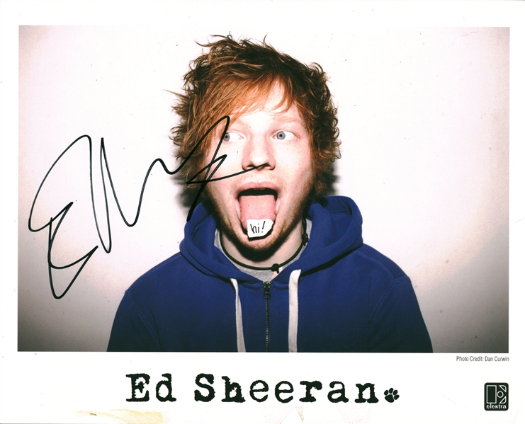 Ed Sheeran Signed 8" x 10" Promotional Photograph (Beckett/BAS Guaranteed)