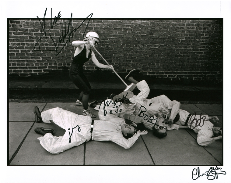 Devo and Debbie Harry Signed 11" x 14" Photograph w/ 5 Signatures! (Beckett/BAS Guaranteed)