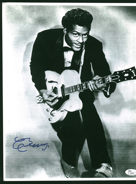 Chuck Berry Signed 11" x 14" Photograph (JSA)