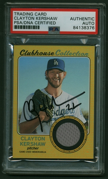 Clayton Kershaw Lot of Three (3) Signed Topps Heritage Cards (PSA/DNA)