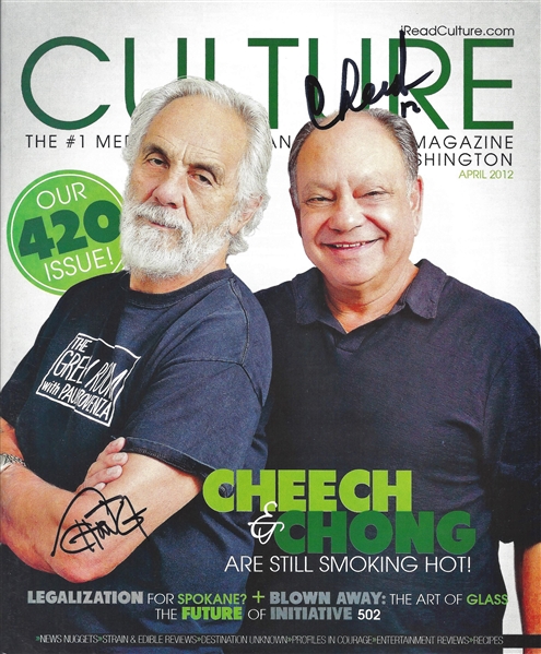 Cheech & Chong Dual Signed April 2012 Culture Magazine (Beckett/BAS)