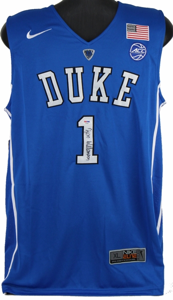Zion Williamson ULTRA RARE Signed NIKE Duke Blue Devils Jersey with Full Name Autograph! (PSA/DNA)