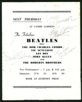 The Beatles Vintage Signed 8" x 10" 1962 Program Page w/ All 4 Members On-Night of Lennons Inspiration For Abbey Roads "Polythene Pam" (Beckett/BAS)
