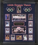 1992 USA Dream Team Signed Custom Basketball Card Display w/ 13 Sigs (Beckett/BAS)