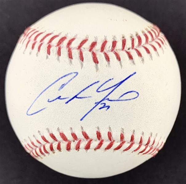 Christian Yelich Single Signed OML Baseball (PSA/DNA)