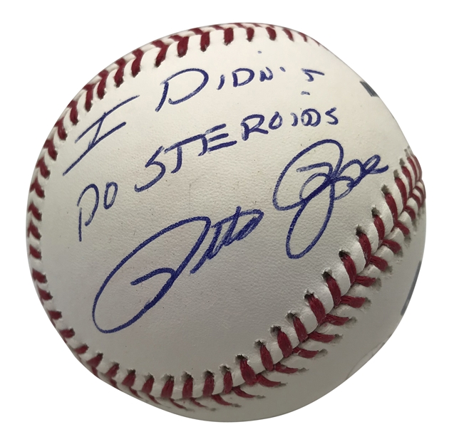 Pete Rose Signed & Inscribed "I Didnt Do Steroids" OML Baseball (JSA)