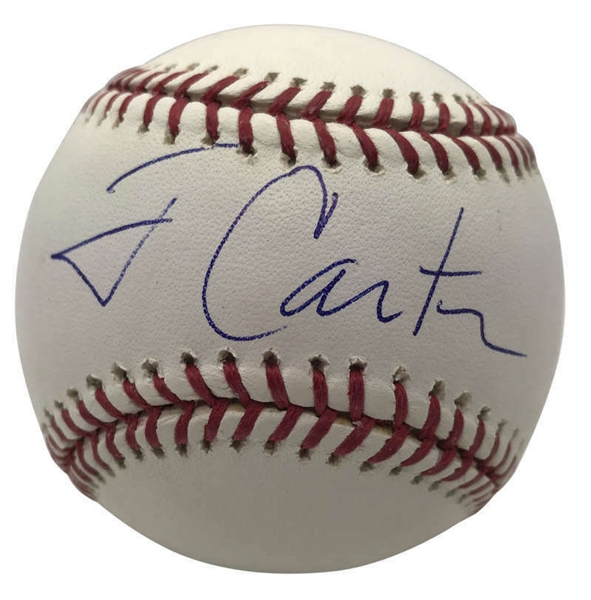 President Jimmy Carter Superbly Signed OML Baseball (Beckett/BAS)