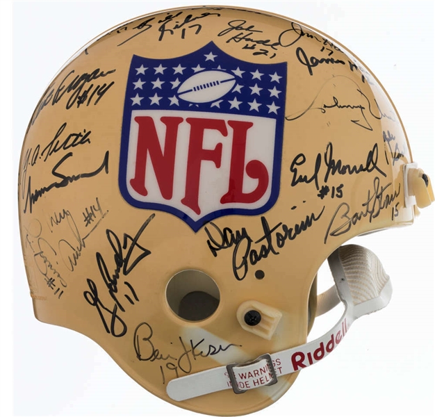 Quarterback Legends Multi-Signed Helmet w/ Unitas, Starr & Others! (Beckett/BAS)