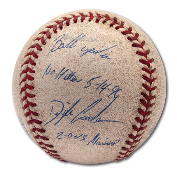Dwight Gooden Signed & Game Used OAL Baseball w/ "Ball Used In No Hitter 5-14-96" Inscription! (Beckett/BAS)