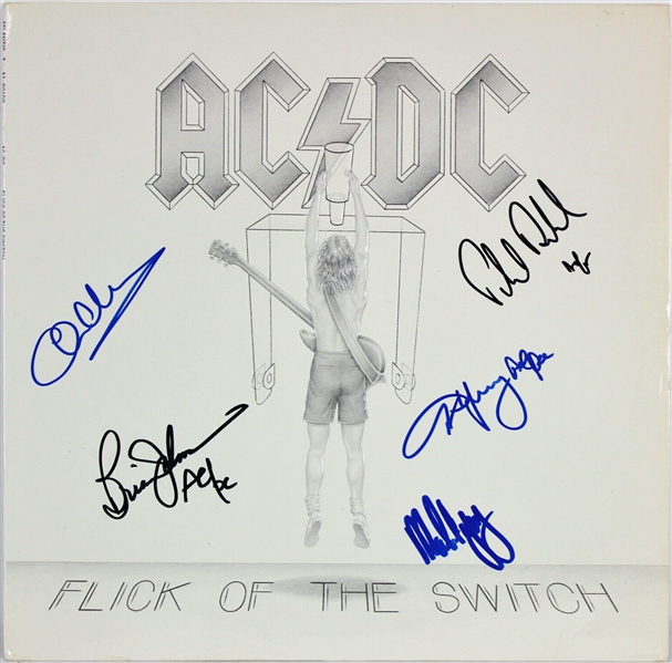 AC/DC Group Signed "Flick the Switch" Album w/ 5 Signatures (PSA/DNA)
