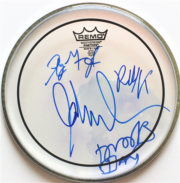 The Doors Signed 10" REMO Drumhead w/ Manzarek, Krieger & Densmore (Beckett/BAS)