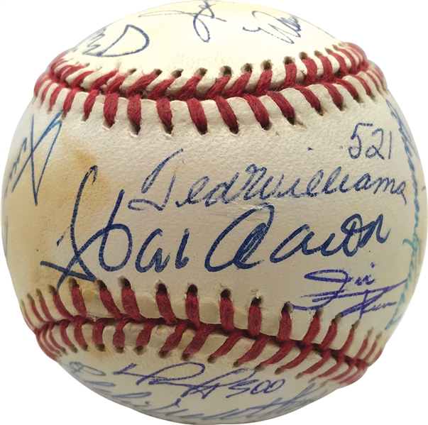 500 Home Run Club Multi-Signed ONL Baseball w/ Incredible 20 Signatures! (Beckett/BAS)
