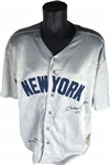 Mickey Mantle Signed Mitchell & Ness Vintage Style NY Yankees Jersey (Beckett/BAS)