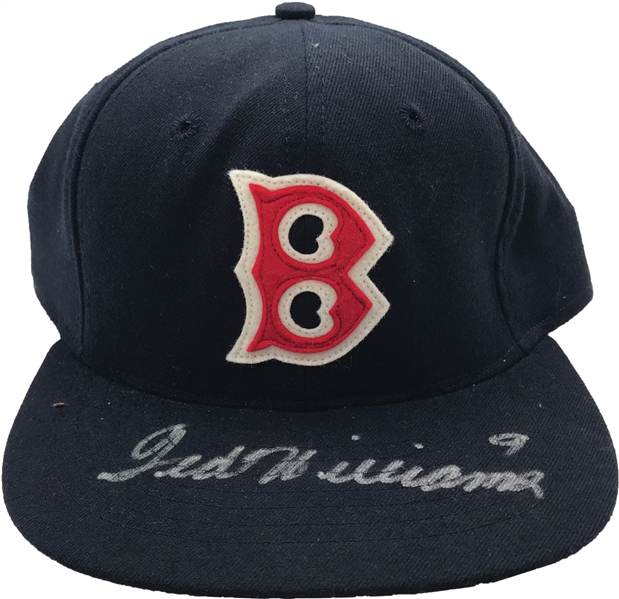 Ted Williams Signed Cooperstown Collection Boston Red Sox Baseball Cap (PSA/DNA)